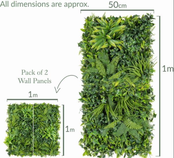 Artificial Living Wall Plants– Evergreen Faux Greenery Wall Decor, - Image 4