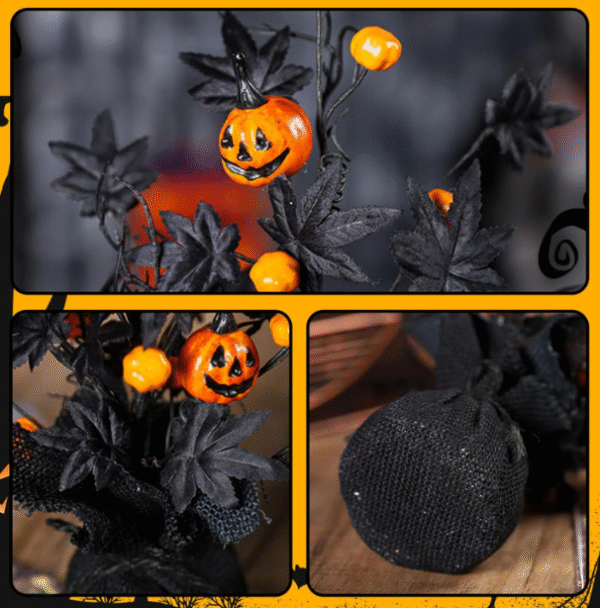 Halloween Table Tree – Black Artificial Halloween Centerpiece - Image 3
