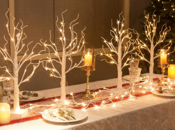 Twig Tree with Warm LED Lights – Tabletop Birch Tree - Image 4